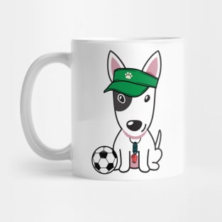 Bull Terrier Playing Soccer Mug